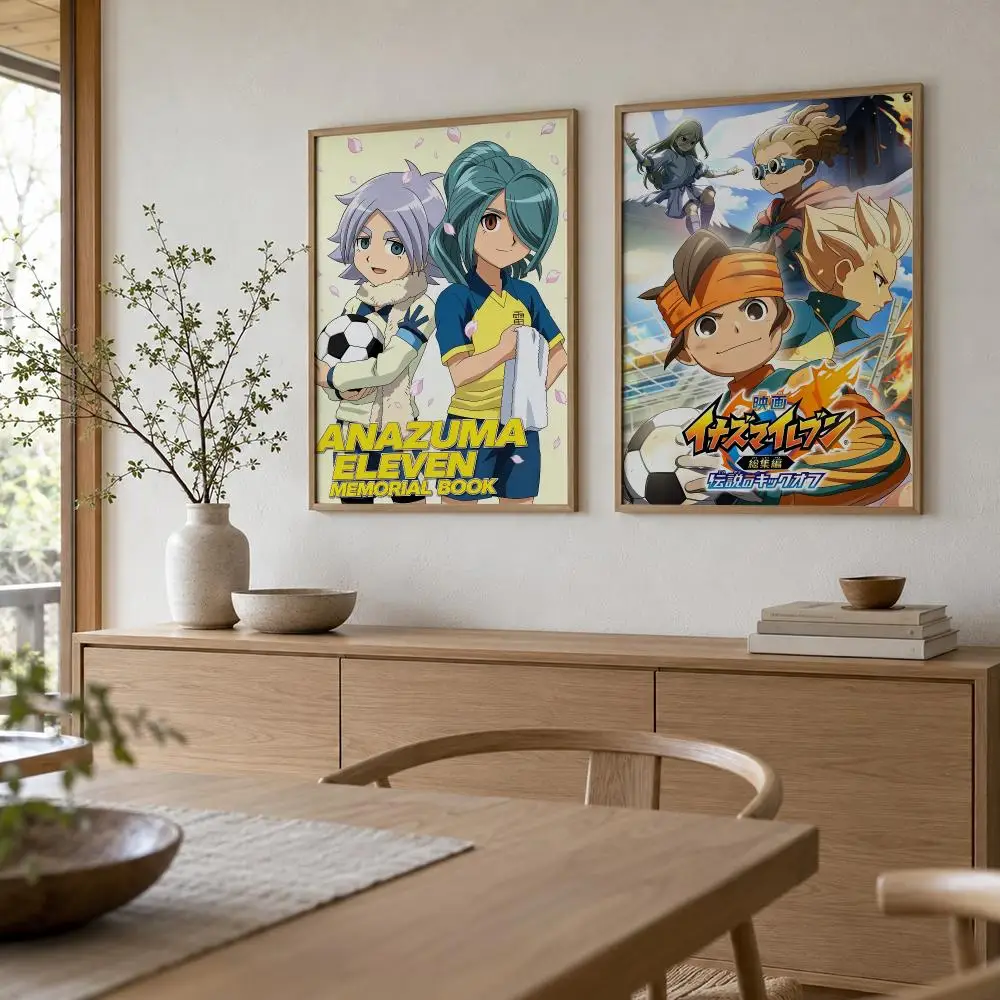 anime Inazuma Eleven Poster HD Waterproof Self-Adhesive Poster Unframed Wall Art Print for Home Room Decor Gift
