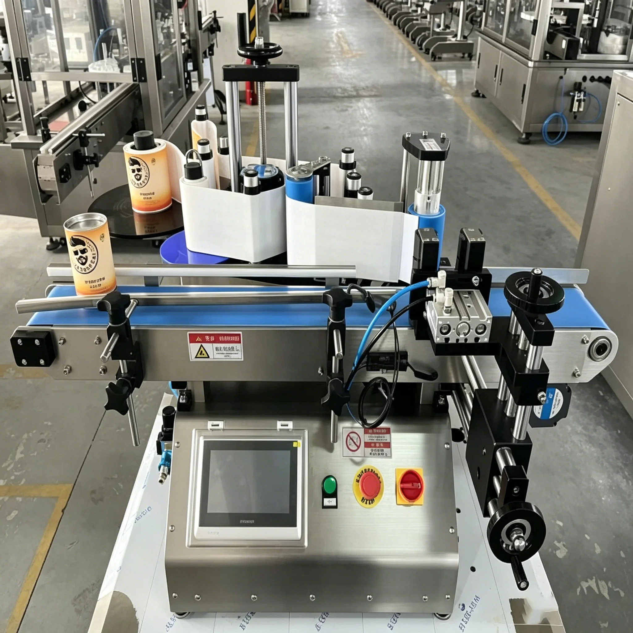 High Accuracy Factory Price Fully Automatic Desktop Self Adhesive Labeling Machine for Round Bottle