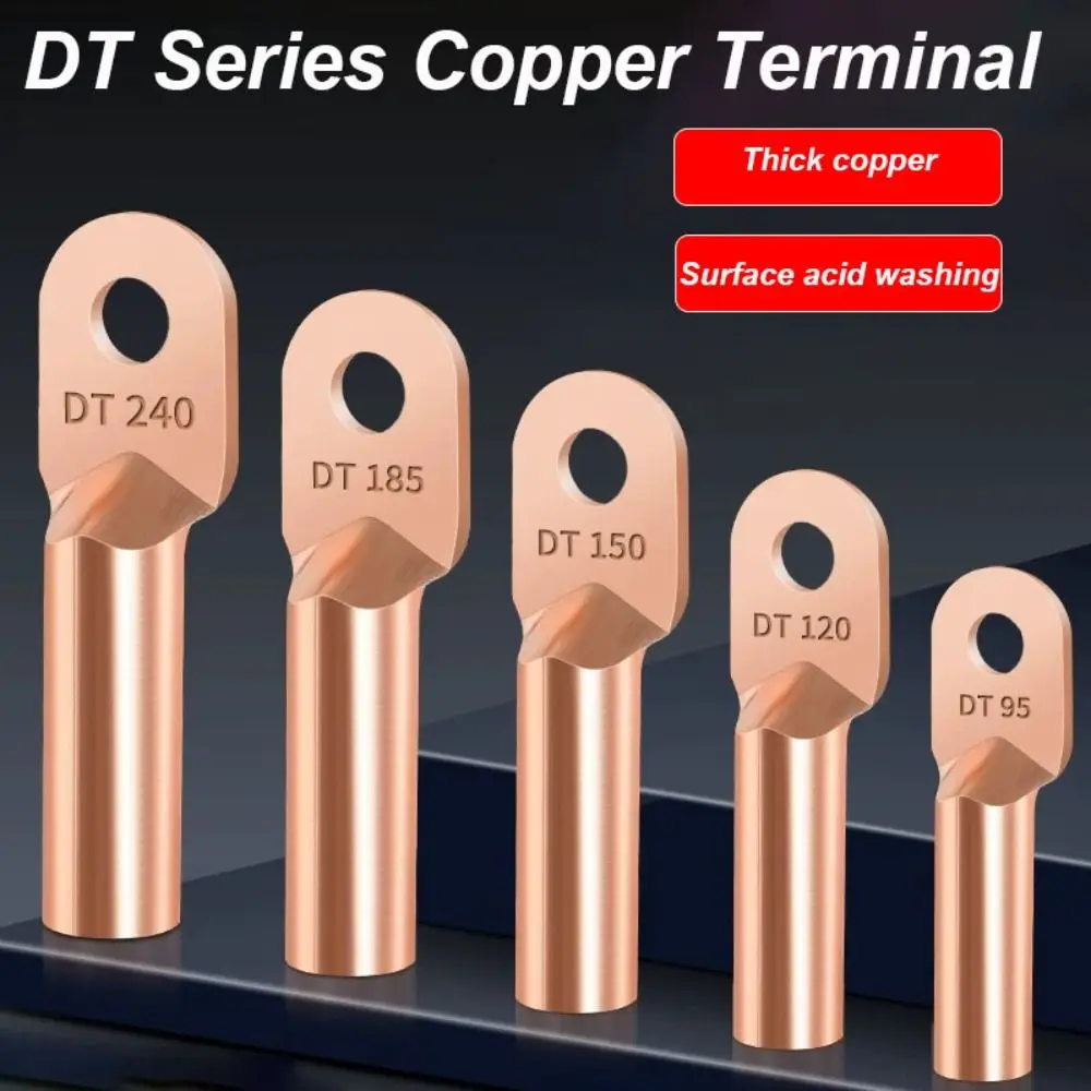 Cable Connector Crimping Type Copper Terminals copper cable terminal Tube DT-10 DT-16 DT-25 DT-35 DT-50 DT-70 DT-95