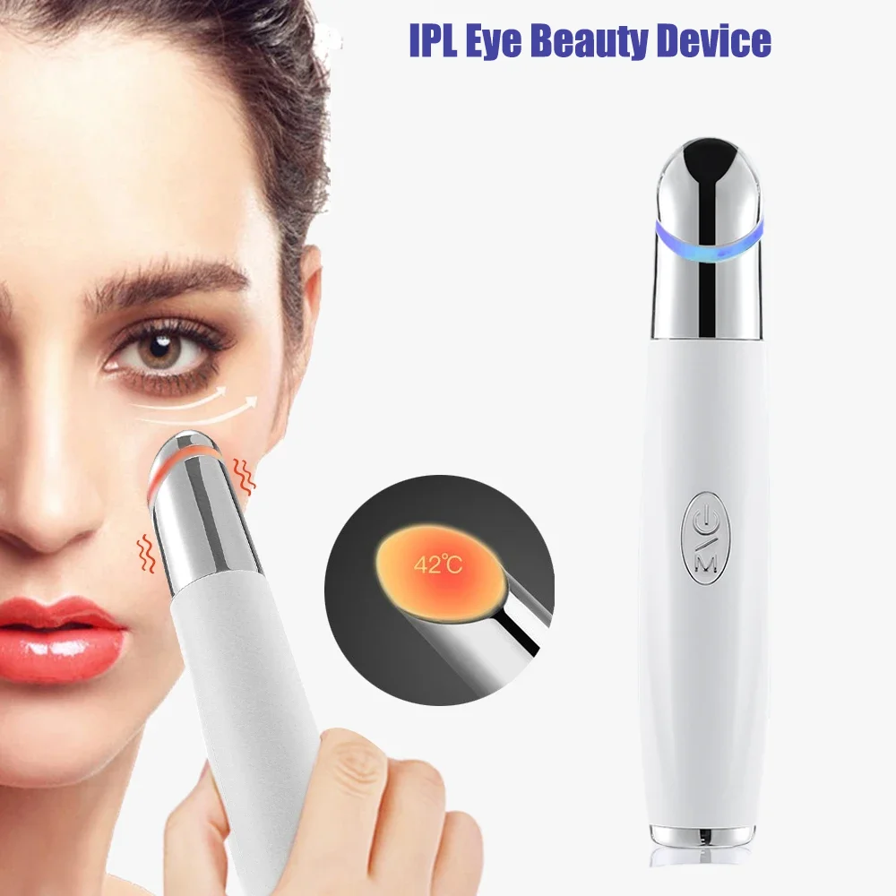 IPL Eye Beauty Instrument Vibration Hot Compress Anti Dark Circle Eye Massage Stick Facial Lifting Skin Tightening Anti Wrinkle