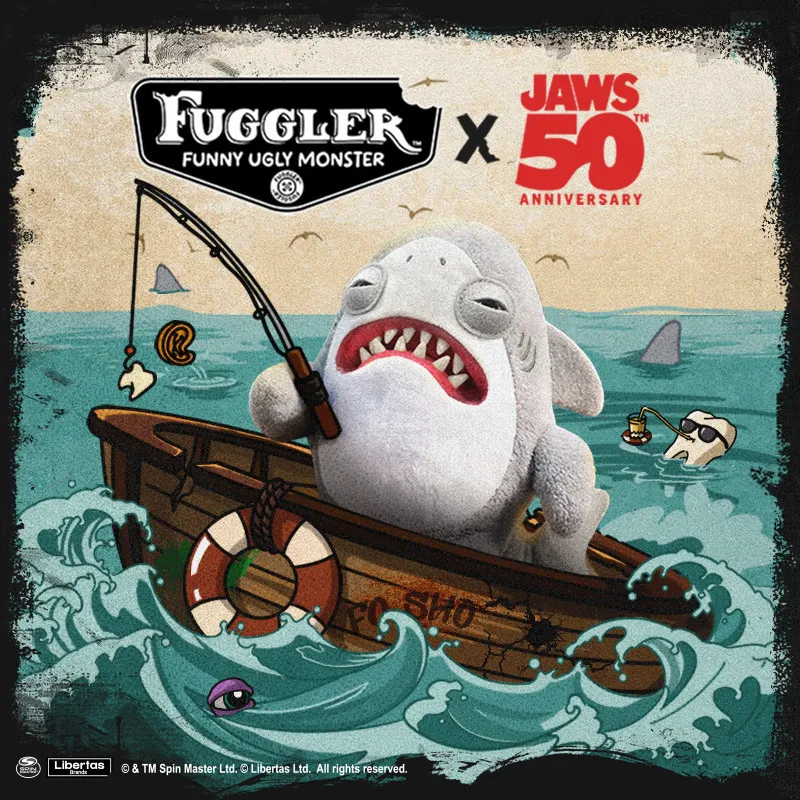 

Официальная плюшевая игрушка ZURU Fuggler x Jaws к 50-летию: забавный уродливый монстр-акула, коллекционная фигурка, 22 см