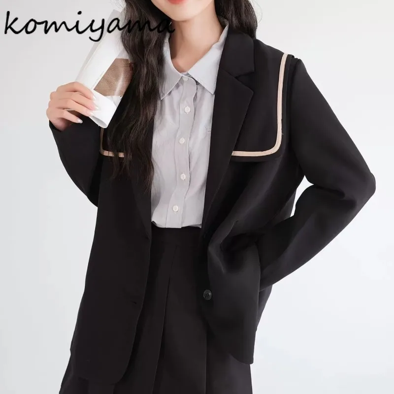 

Hit Color Suit Collar 2025 Chaquetas De Mujer Blazer Jacket Full Sleeve Jackets Outerwears Loose Fashion Woman Clothing