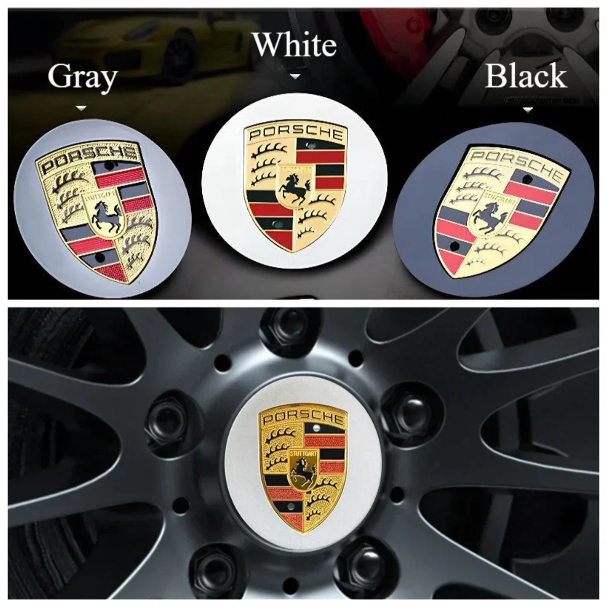 2025 NEW Wheel Center Cap Logo Hub Cover Badge Emblem For Porsche Boxster Cayenne Panamera Macan Cayman 911 918 996 917 991