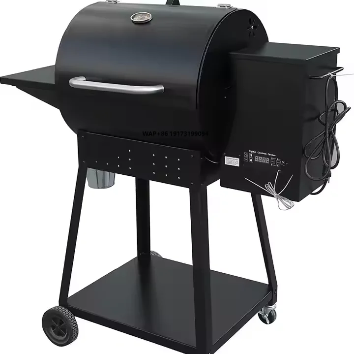 

Commercial BBQ Pellet Smoker Grills Home&Garden Wood Electric Smoker Barrel with Stainless Steel Support Powder Coated Finish