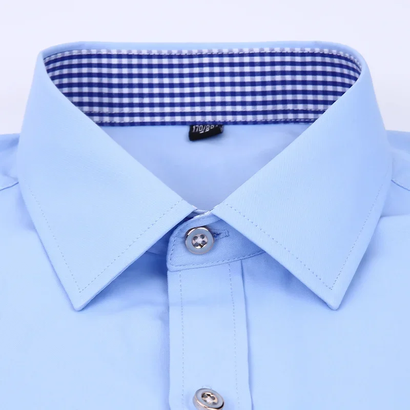 

6XL - Work Man Shirts Long Sleeves White Shirt Men Long Sleeve Slim Fit 8XL Solid Color Wedding Shirt Formal French Cuffs Shirt