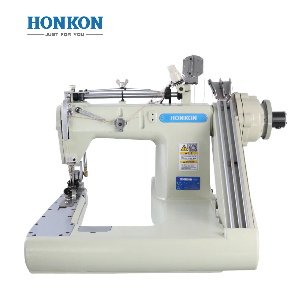 

HONKON HOT SALE Direct Drive Two Needle Feed-off-the-arm-chain Stitch Sewing Machine Suitable for Coat and Pants