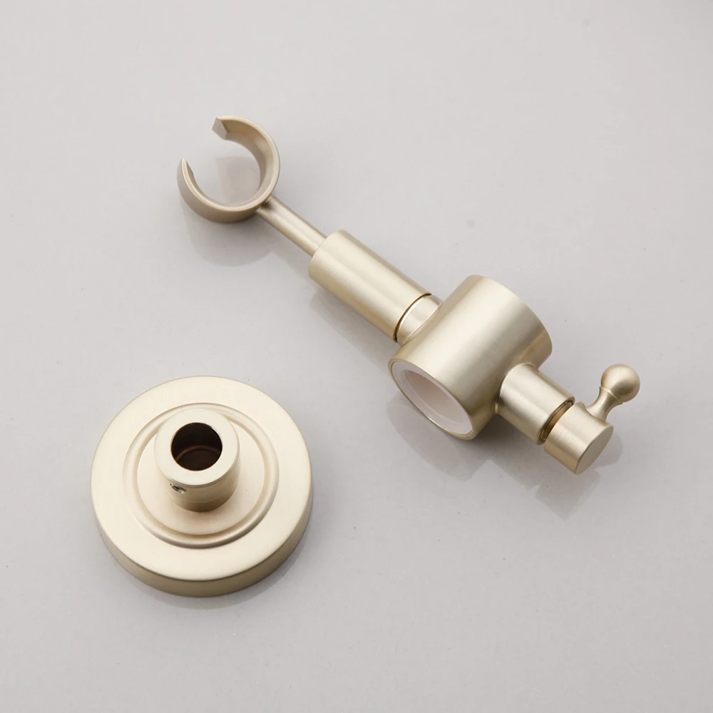 KEMAIDI-grifo de ducha de oro cepillado, conjunto de ducha de baño de lluvia de acero inoxidable de 8 \