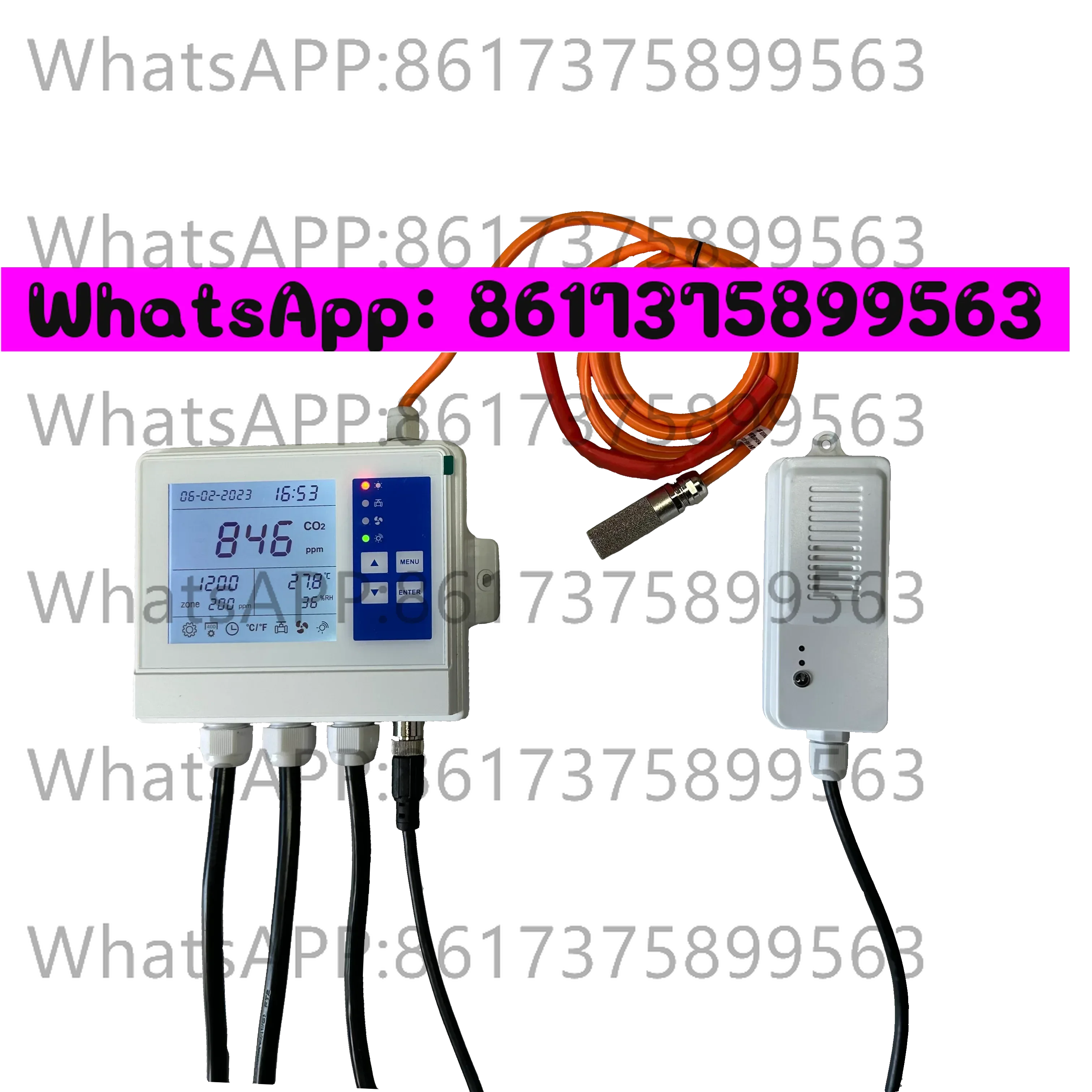 Hydroponics muoom farms day night plants grow room dehumidifier control humidity&co 2 controller with 15' remote sensor