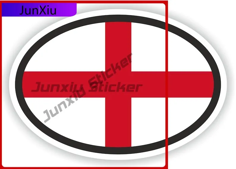 England Oval Sticker with Flag Funny Wall Helmet Scratch Cover Exterior Parts Vinyl Decal For Car Truck SUV Window Bumper Laptop