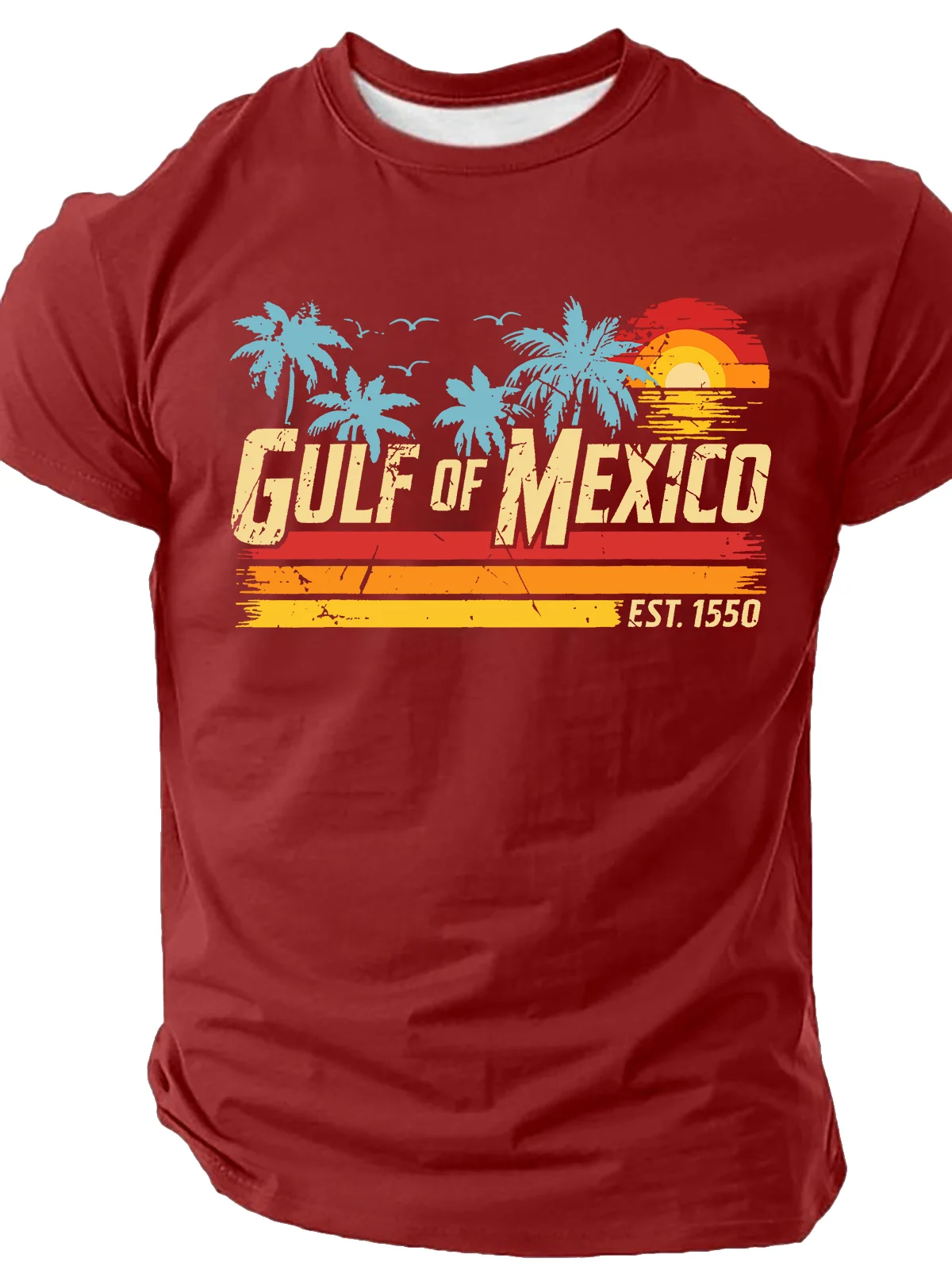Loose men's Eternal Bay vintage cotton beach T-shirt