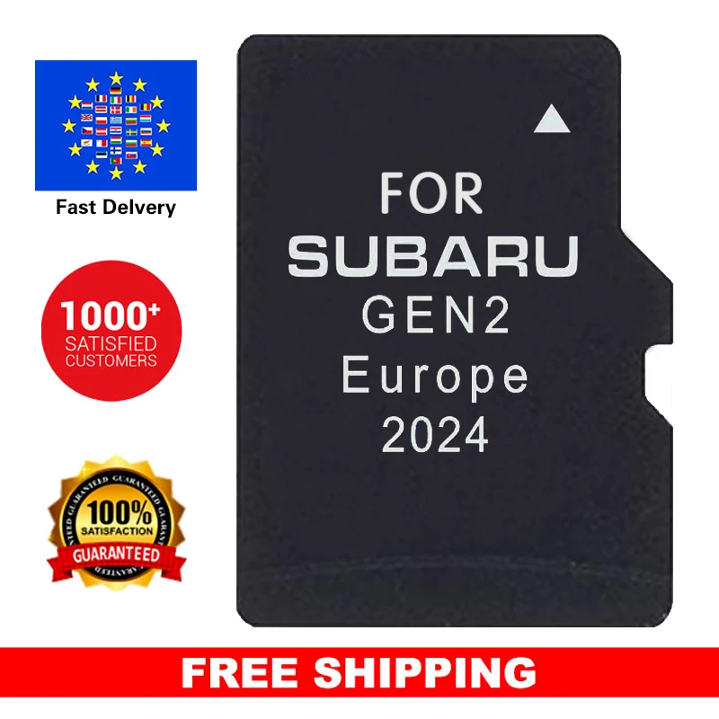 

TF Card for Subaru GEN2 Fujitsu Ten Sat Nav 2024 Update Maps EU UK CAN/USA/MEX P56YH03-E2024 for Outback/Levorg/Impreza/WRX/STI