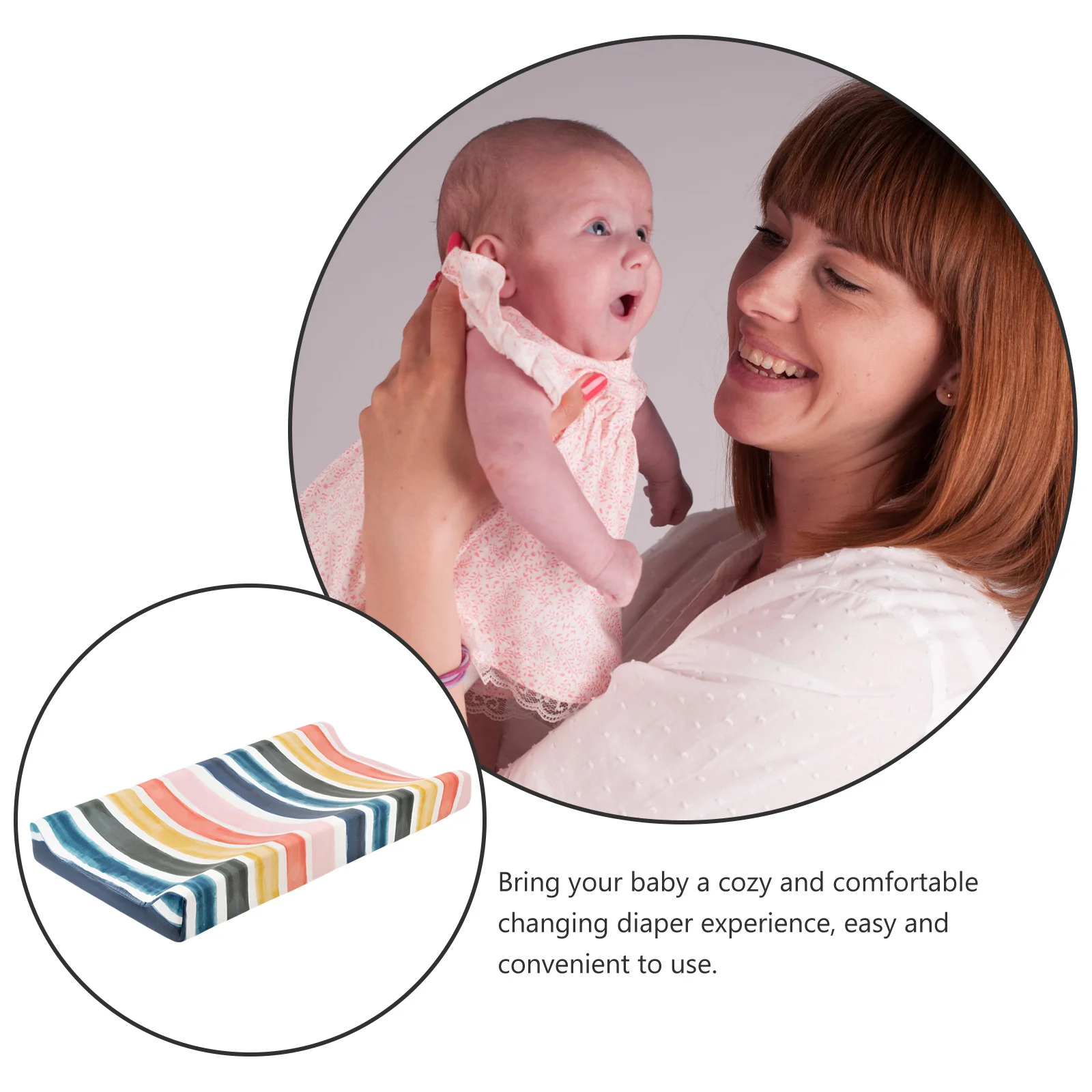 1 وحدة تغيير غطاء وسادة الطاولة قابلة لإعادة الاستخدام وقابل للغسل حفاضات تغيير الوسادة ورقة نسيج ناعم تصميم بسيط نمط رائع #6