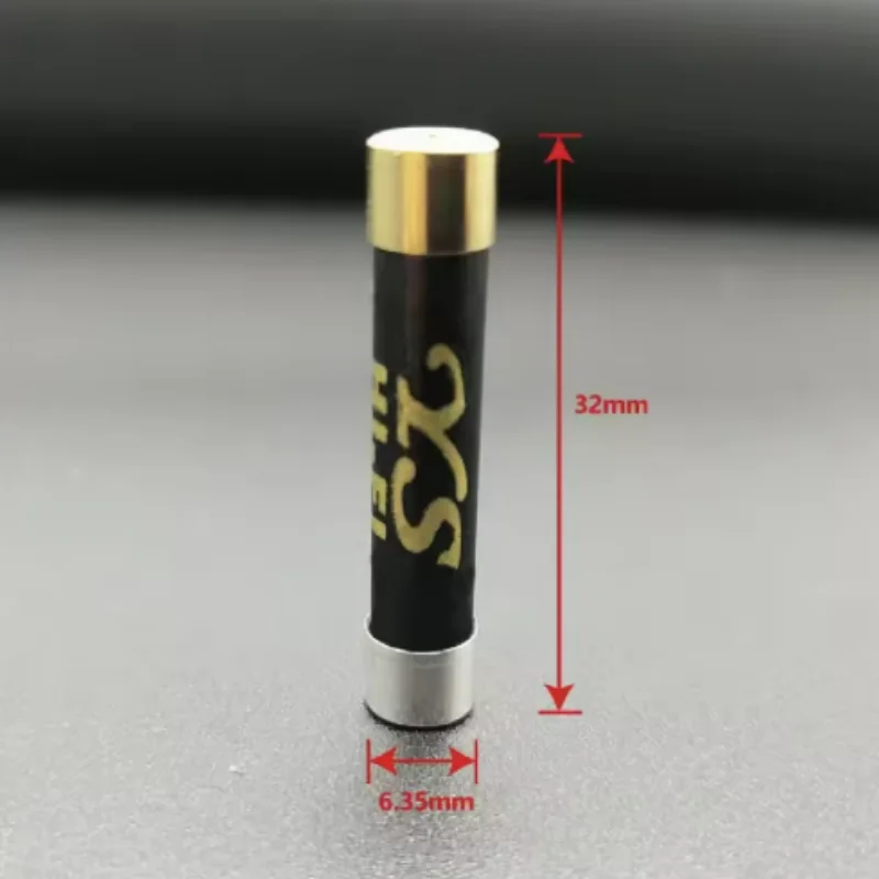 1Pcs/lot 100% New HIFI Fuse Gold Plated Silver Cap Nano CD Audio Amplifier Tube Amp Decoder Fuse 125mA-20A 5x20mm 6x32mm
