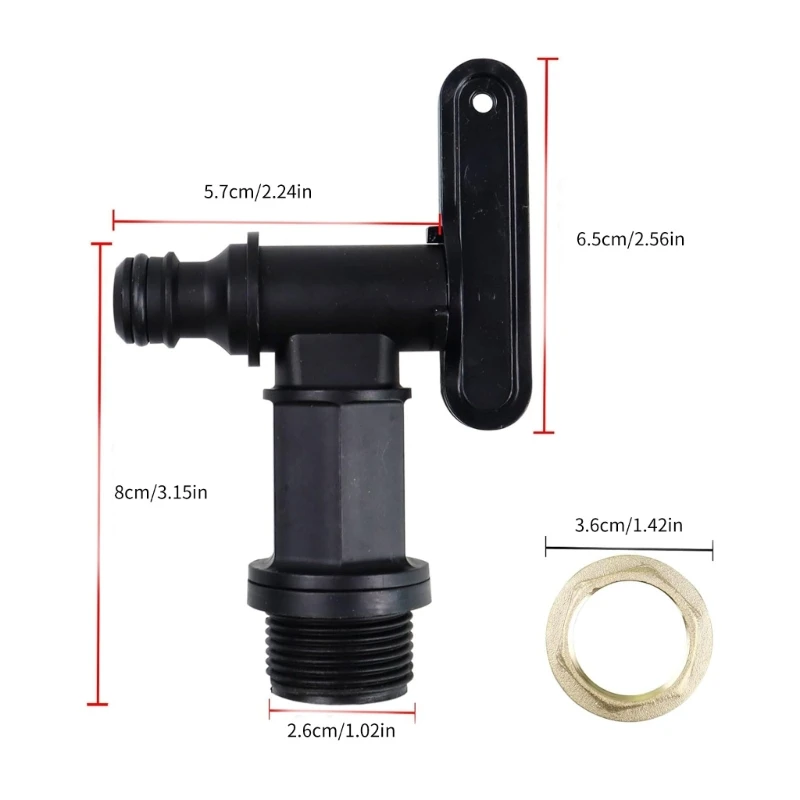 Rubinetto scarico Rubinetto scarico acqua per getto pioggia Rubinetto uscita da 3/4 pollici per sostituzione