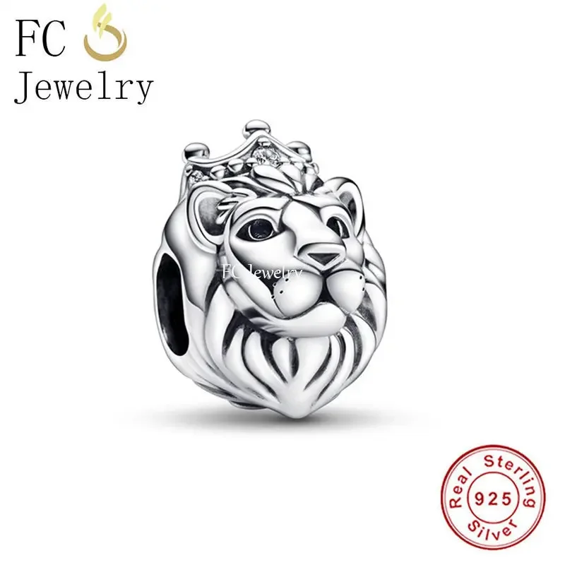 

FC Jewelry Fit Original Pan Charms Bracelet Authentic 925 Sterling Silver Lion King With Crown Bead For Making Women Berloque