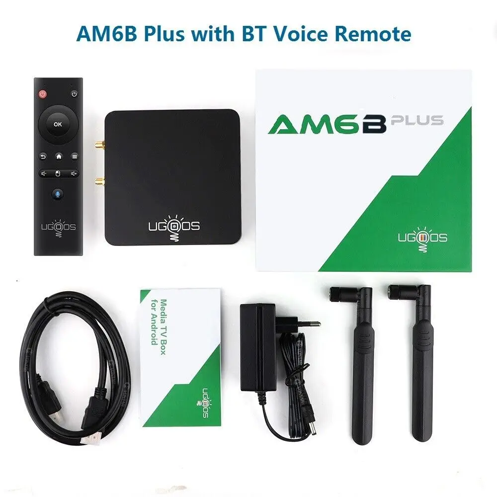 NewUgoos AM6B Plus Smart TV BOX Wifi6 Amlogic S922X-J Android 9 LPDDR4 4 ГБ ОЗУ 32 ГБ ПЗУ 4K Медиаплеер 2,4/5G 1000M Телеприставка