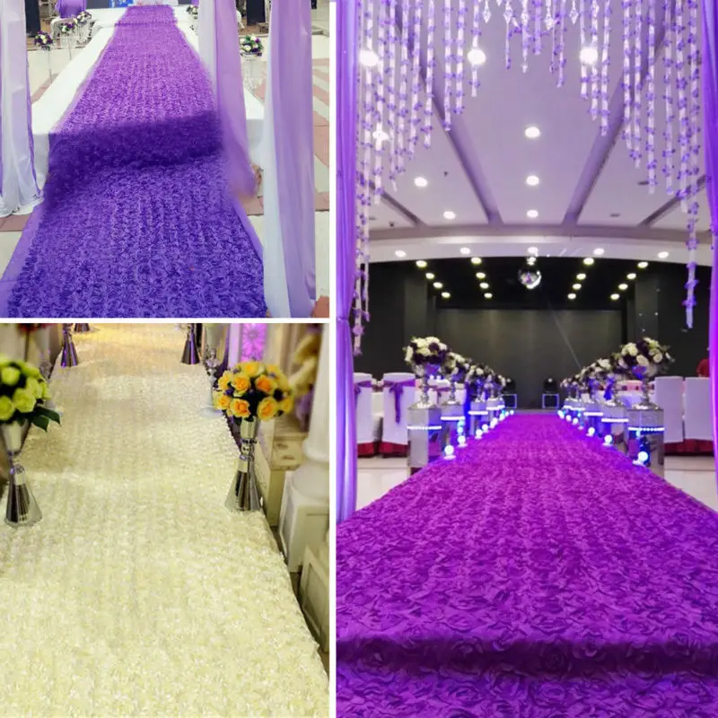 99 FT Romantic Wedding Decor Carpet Weds Favors 3D Rose Petal Aisle Runner For Party Decorations Supplies