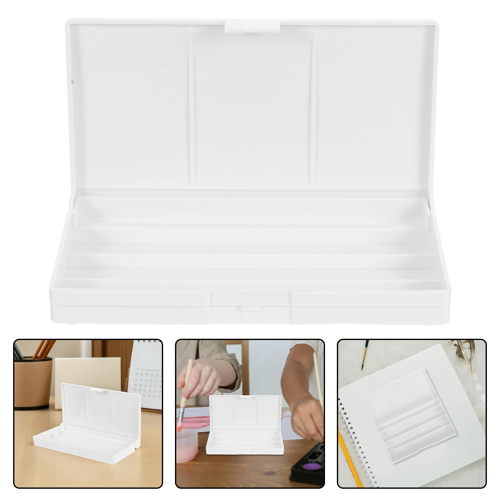 

Multifunctional Watercolor Palette Box Plastic Empty Paint Storage Tray For Artists Reusable Portable Mixing Palette Multi
