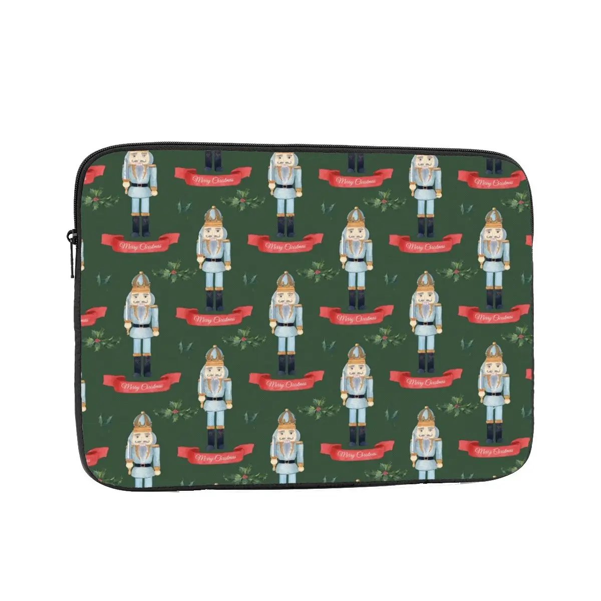 Vintage Christmas Blue Nutcracker Laptop Bag Case 10 12 13 15 17 Inch Notebook Sleeve Case Shockproof Case Bag