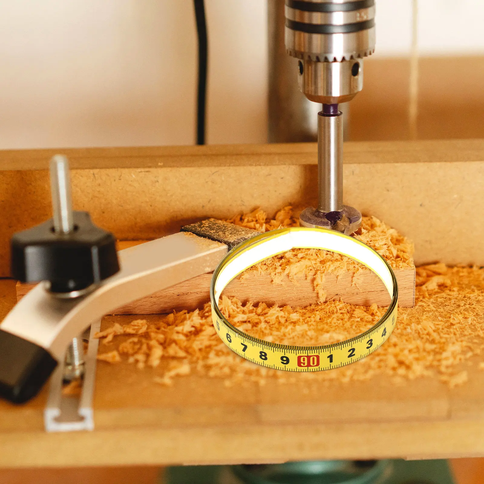 

1M Peel-and-Stick Measuring Ruler Tape Self-Adhesive Steel Ruler for Workshop Sewing Table Workbench Accurate Metric Tape