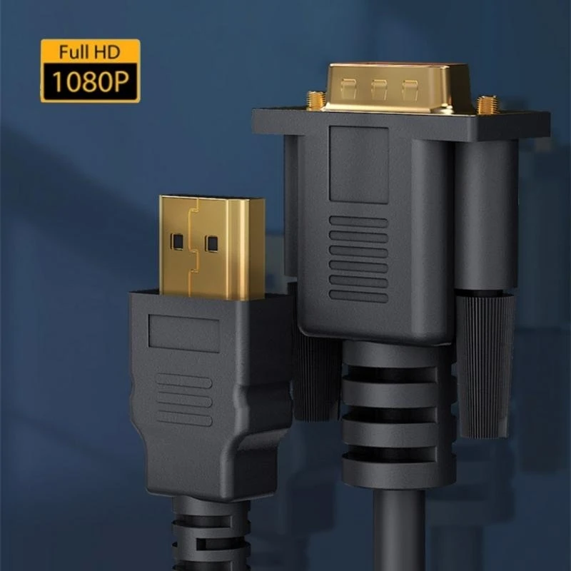 Gold Plate HDMIs to VGA Cable for PC Monitors and Projectors Plugs and Play 83CF