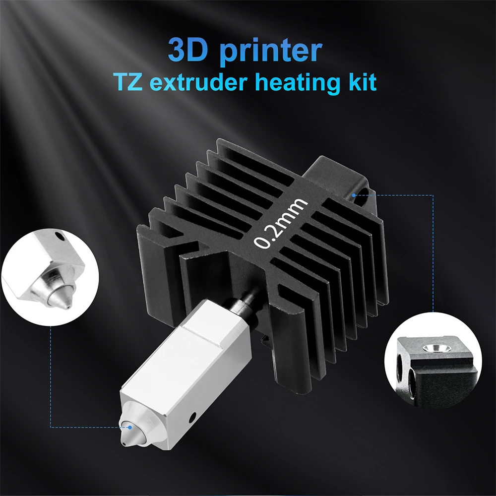Hotend-Kit für Bambu Lab X1/X1C/P1P/P1S, Hot-End-Düse aus gehärtetem Stahl 0,2/0,4/0,6/0,8 mm, Ersatzteil für Bambulab 3D-Drucker – Detail 4