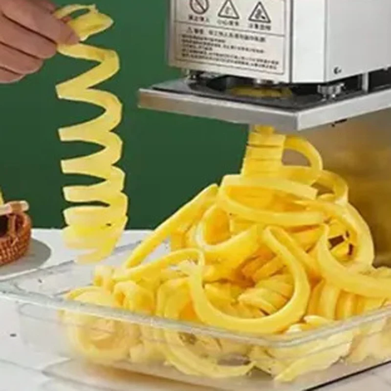 ماكينة تقطيع البطاطس الكهربائية التجارية بائع الشوارع ماكينة برج البطاطس الإعصار ماكينة تقطيع البطاطس والبطاطس المقلية