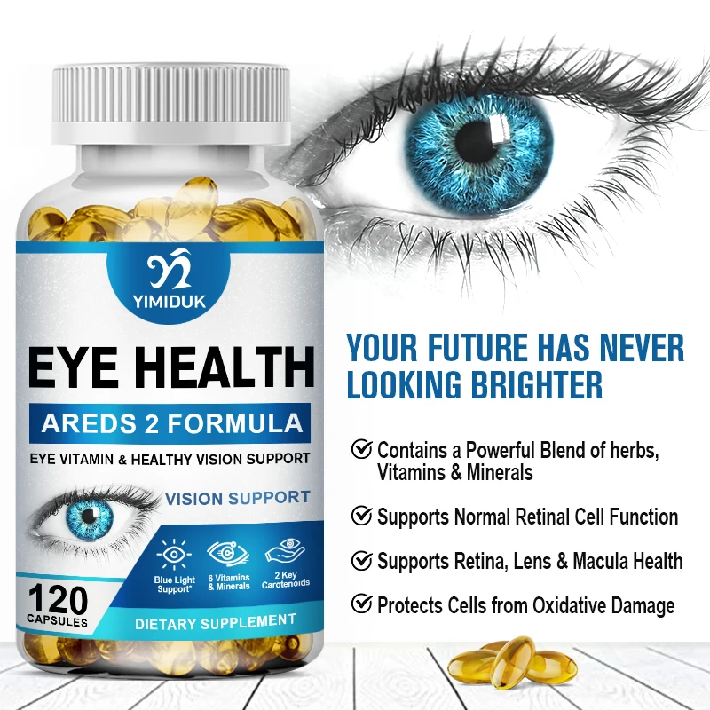 Eye Vitamins Lutein Capsules Zeaxanthin & Bilberry Extract Supports Eye Strain Dry Eyes and Vision Health Lutein Mixture