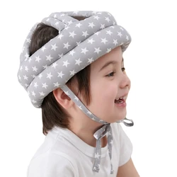 Gorro suave con protección para la cabeza de bebés, casco de seguridad anticolisión, gorros deportivos de algodón para juegos de bebés