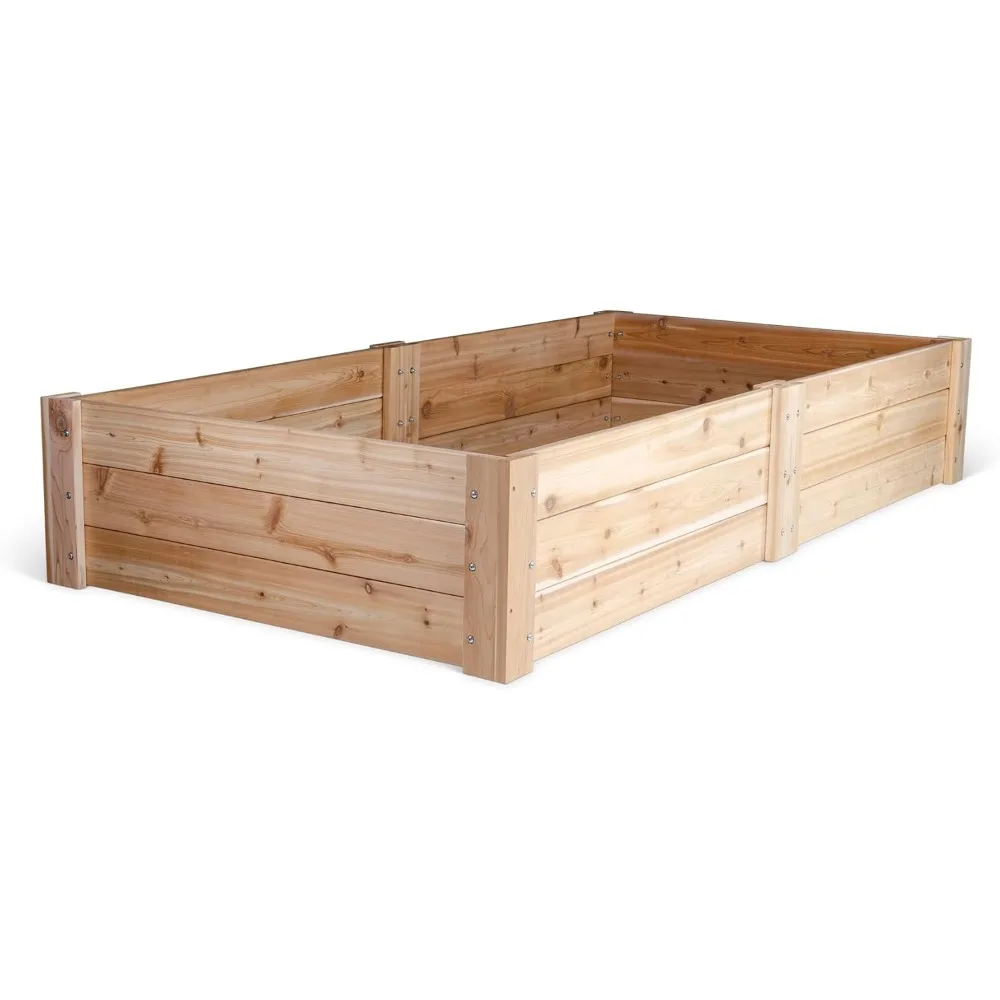 

Infinite Cedar Premium Cedar Raised Garden Bed - 4' x 8' x 16.5" H - 1" Thick Wood