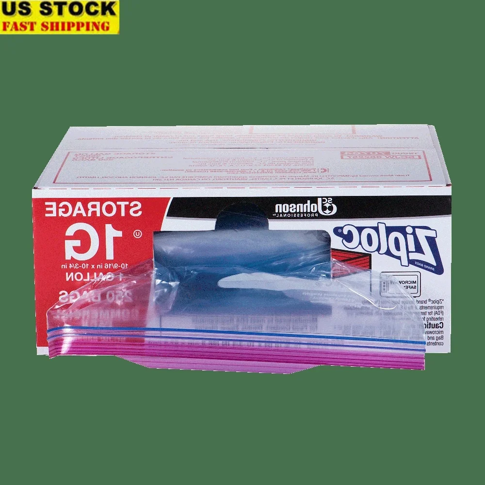 

Gallon Storage Bags 250 Count Easy Open Tabs Double Zipper Seal Freshness Protection Food Organization Plastic Bags