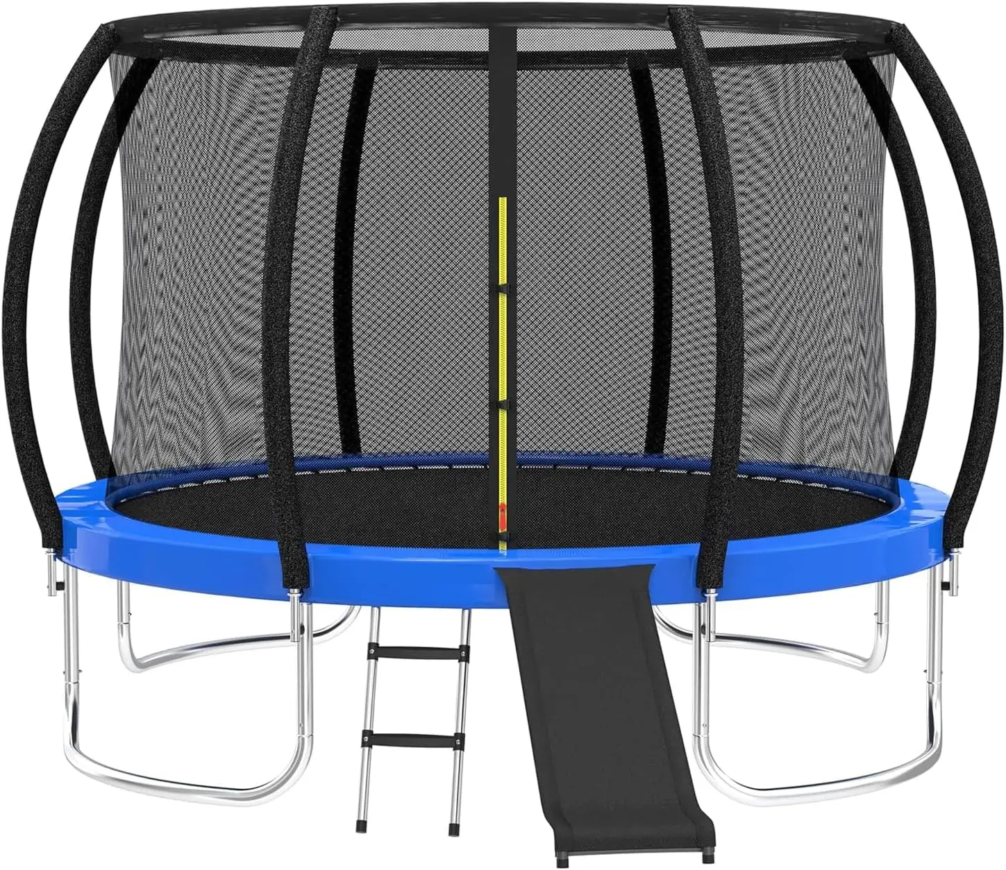 Recreational Trampoline with Enclosure, Slide & Ladder ，Approved, Anti-Rust Coating - Safe for Kids & Adults