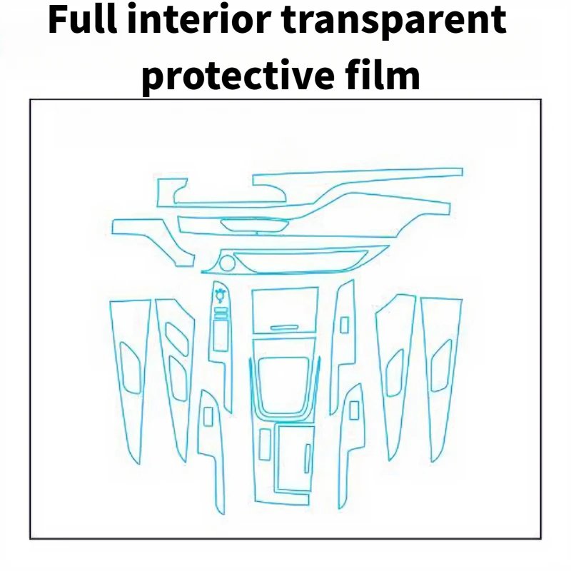 For 2021 Changan Ruicheng CC interior film dashboard center console gear shift sticker transparent protective film