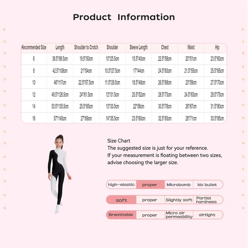 Imagen 2 del producto Leotardos de baile de Ballet para niñas grandes, Jersey de gimnasia, patinaje artístico, acrobacias, disfraz de actuación, mono de manga larga con diamantes de imitación