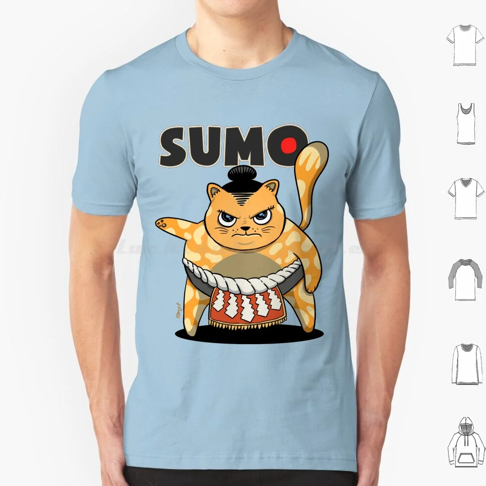 Sumo Wrestler Cat Yokozuna Neko camiseta naranja hombres mujeres niños 6xl Sumo Cat Maru Kat Nala Cat Oskar y Klaus Oh Long Johnson