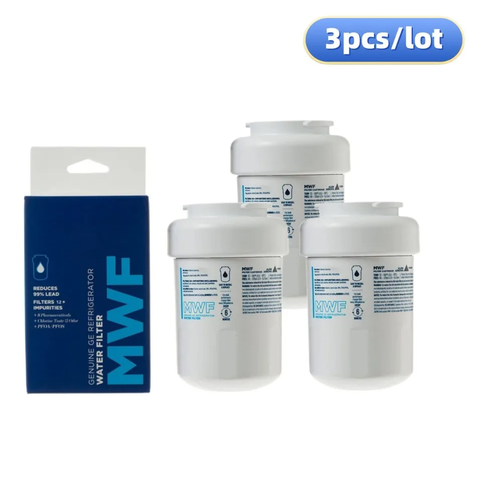 3 Pack GE MWF Refrigerator Water Filter Replacement For MWFP、MWFA， MWFAP、MWFINT、GWF