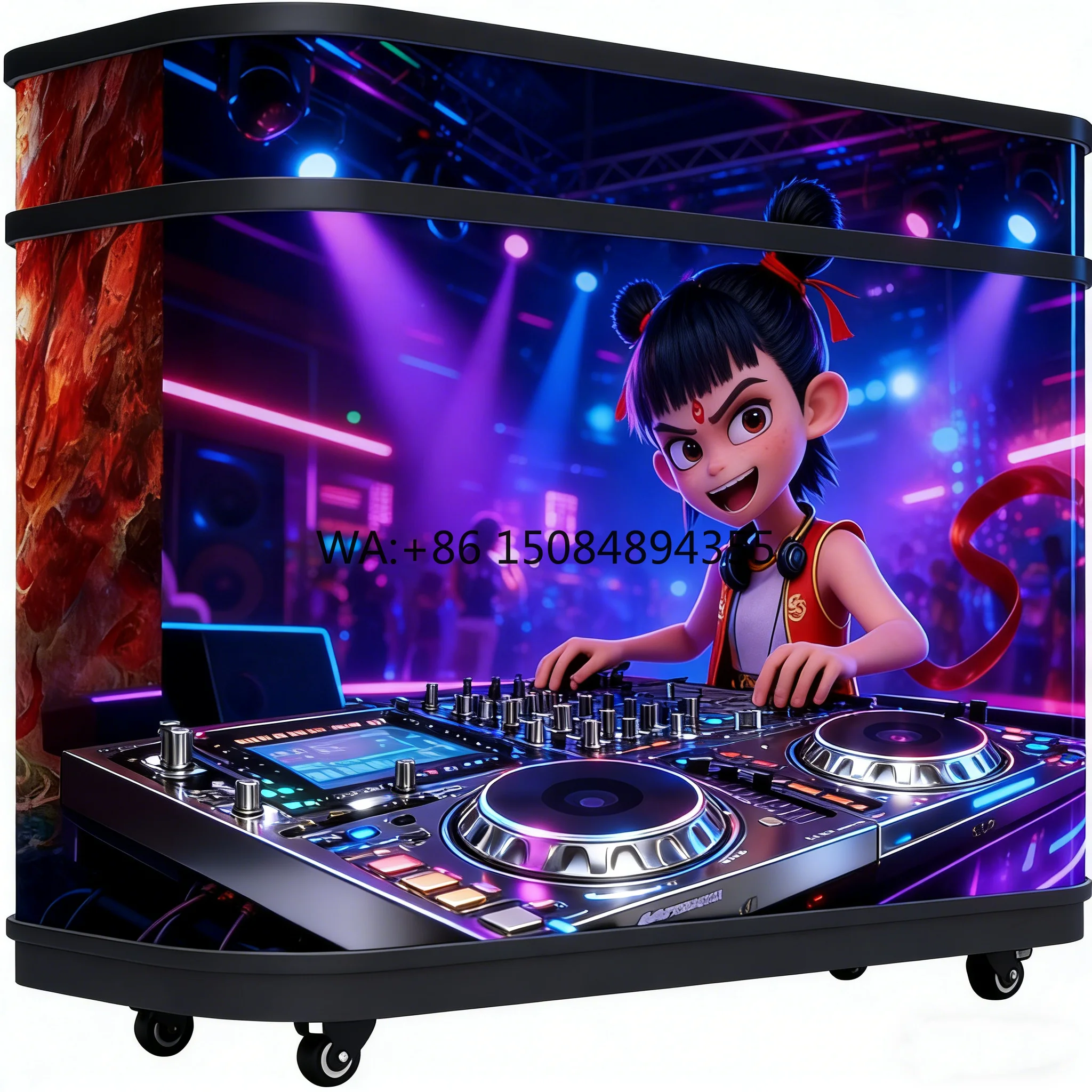 

P2.5 GOB DJ Booth LED Display, Flexible Curved Bar Counter Screen for Music Festival Party