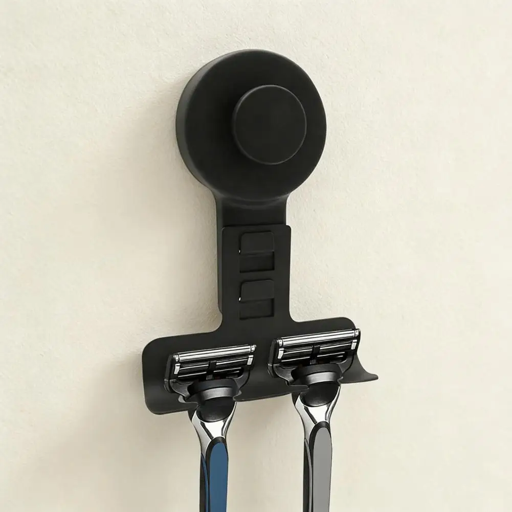 2Pcs Suction Cup Shaver Holder Removable Shaver And Razor Organizer Wall Mounted Stainless Steel Reusable Suction Hook for Showe