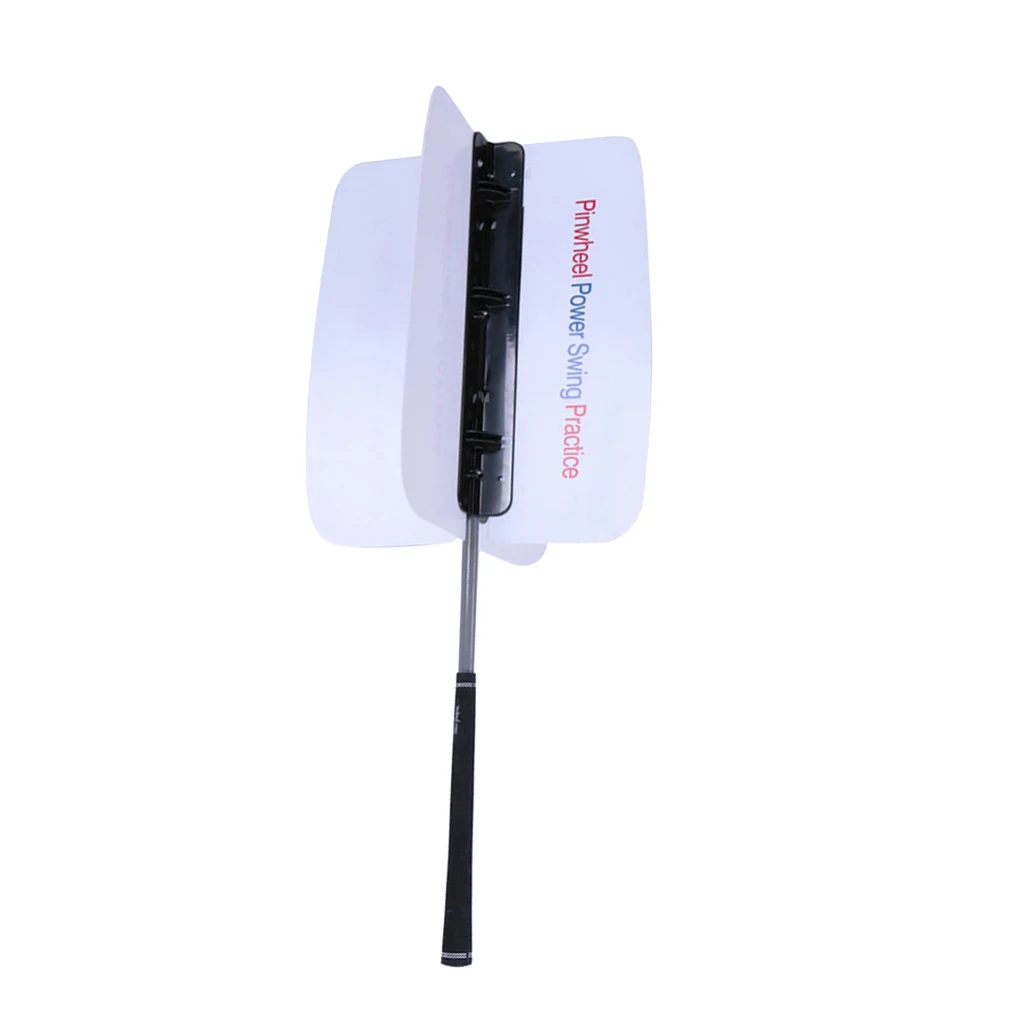 Pro Golf Swing Power Fan Club Pinwheel Trainer Training Practice Aid Rubber Grip