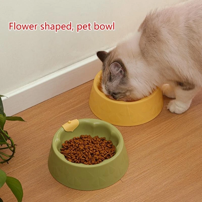 Round Slow Feeding Pet Eating Bowl Non-slip Base Dog Water Bowls