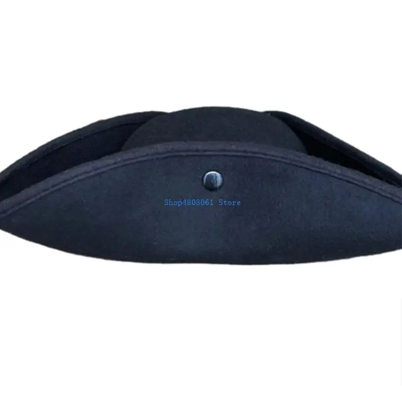 T3LC عرض مسرحي قبعة قرصان للحفلات التنكرية لينة تريكورن قبعة الهالوين موضوع حفلة جاهزة قبعة دور اللعب زي القراصنة قبعة #3