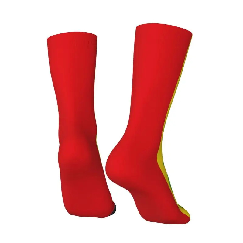 Spain Flag Vox Mens Crew Socks Unisex Fun 3D Print Spanish Political Party Dress Socks