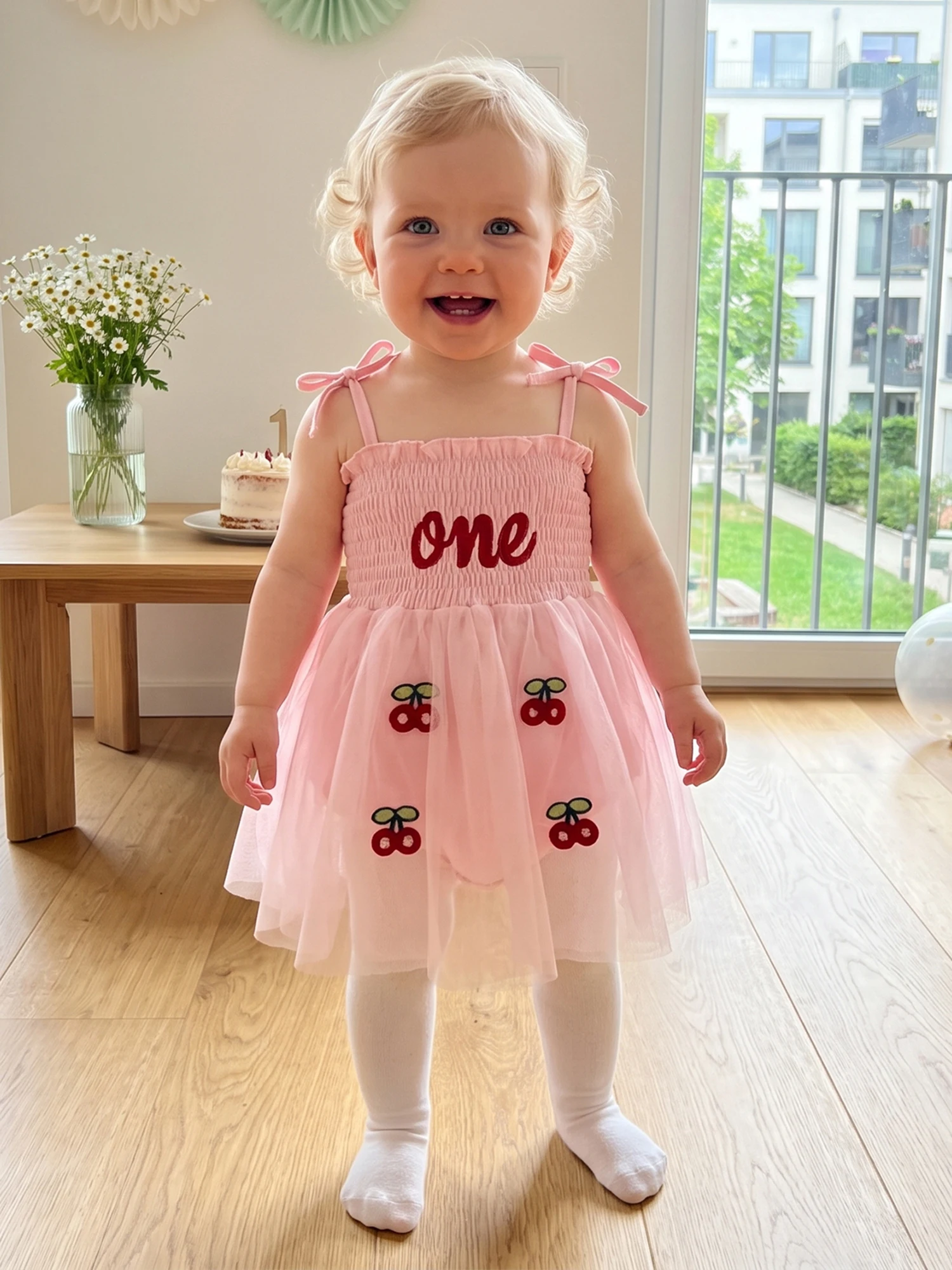 Birthday Letter Embroidery Dress Sleeveless Bodysuit Embroidery Sleeveless Sleeveless New Baby Girls Birthday