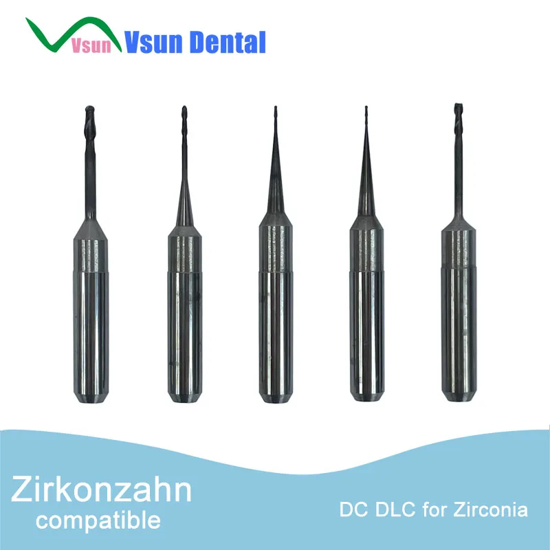 Zirkonzahn Diamond D6 Shank 6mm Zirconia Dental Laboratory Tools CADCAM Milling Burs Cutters for Lab Materials ZZ M1 M2 M5 M6