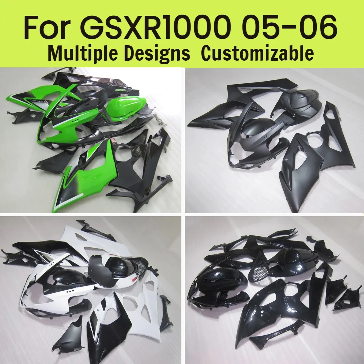 

Набор литьевых обтекателей GSXR 1000 2005 2006, аксессуары для мотоциклов, полный комплект обтекателей из АБС-пластика для GSXR1000 05 06