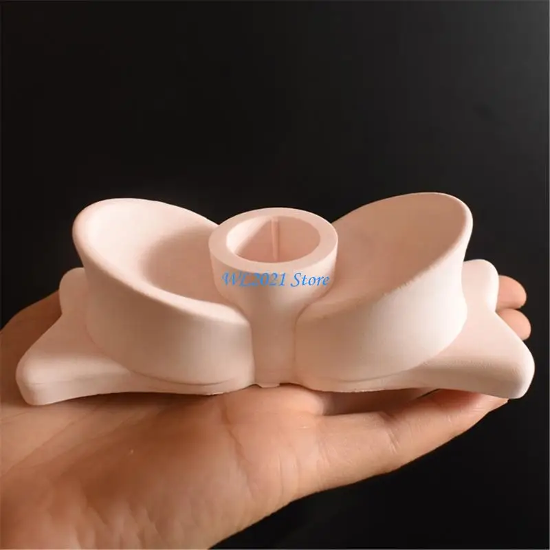 

G5GC Crafting Moulds Bowknot Candlestick Molds Silicone Texture for Candle Rack