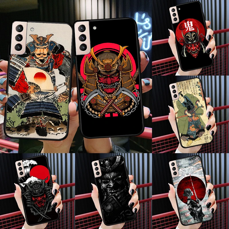 Japanese Samurai Warrior Case For Samsung Galaxy S23 S21 Ultra S20 FE S8 S9 S10 Plus Note 10 Note 20 S22 Ultra Coque