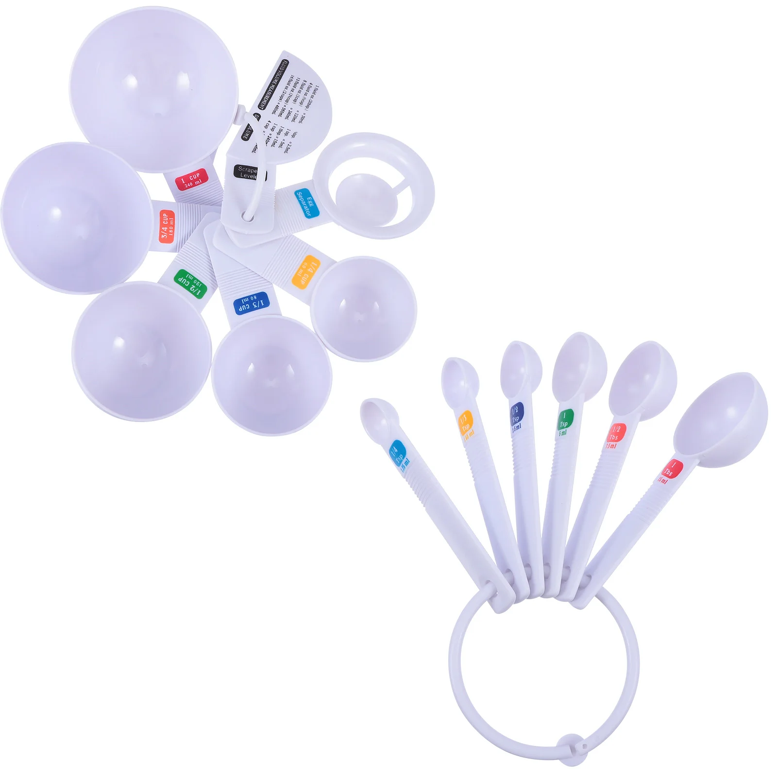 

13 Pcs Measuring Spoon Cup Set Cups Spoons Baking Utensils Kitchen Spice Plastic Teaspoon Measure Tool Tools