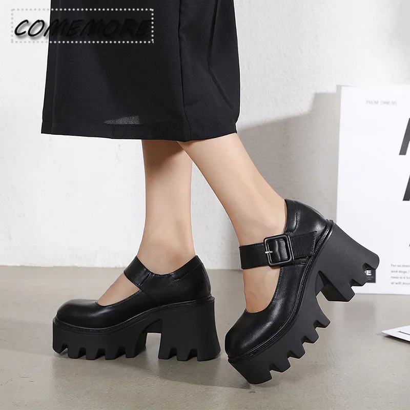 High Quality Rubber Sole Japanese Style Platform Lolita Shoe Women Patent Leather PU Vintage Soft Sister Girls Shoes School 2023