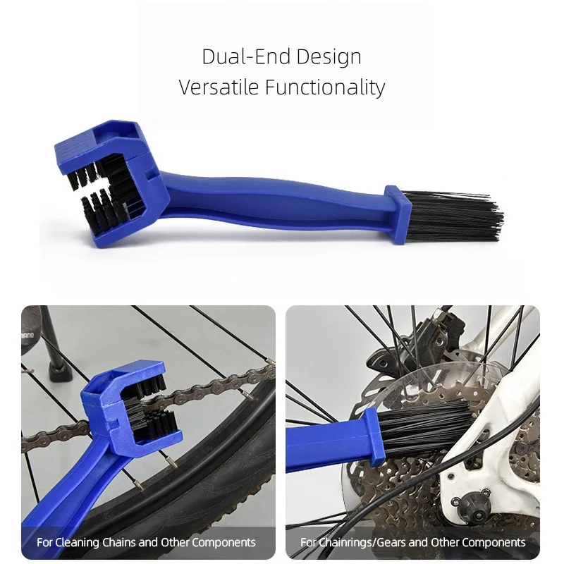 Professional Motorcycle Bike Chain Cleaner Kit - Heavy Duty 3-Sided Brush Scrubber Tool, Universal Bicycle Cleaning & Maintenan image 4
